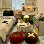 ins creative mushroom tomato living room sofa cushion room floor decoration ornament bed bay window throw pillow chair