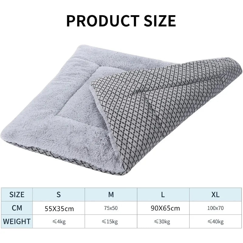 Dog Bed Mat Washable Cat Cushion Soft Premium Plush Dogs Mattress Sofa Dual Purpose Clearance for Small/Medium/Large Dog