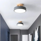 Nordic Entrance Hallway Ceiling Lamps Balcony Wood Round Cloakroom Dining Room Study Bedroom Light Bathroom Industrial Lighting