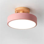 Nordic Entrance Hallway Ceiling Lamps Balcony Wood Round Cloakroom Dining Room Study Bedroom Light Bathroom Industrial Lighting