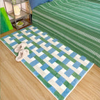 VIKAMA Ins Style Cashmere Long Strip Rug Comfort Cooling Bedroom Bed Blanket Bay Window Blanket Cloakroom Carpet Home Decor