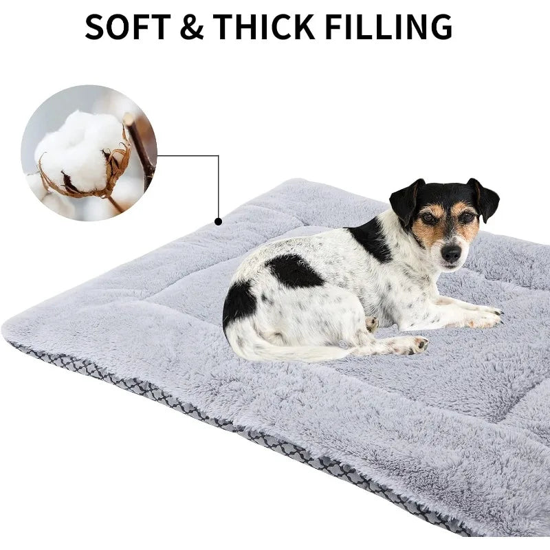 Dog Bed Mat Washable Cat Cushion Soft Premium Plush Dogs Mattress Sofa Dual Purpose Clearance for Small/Medium/Large Dog