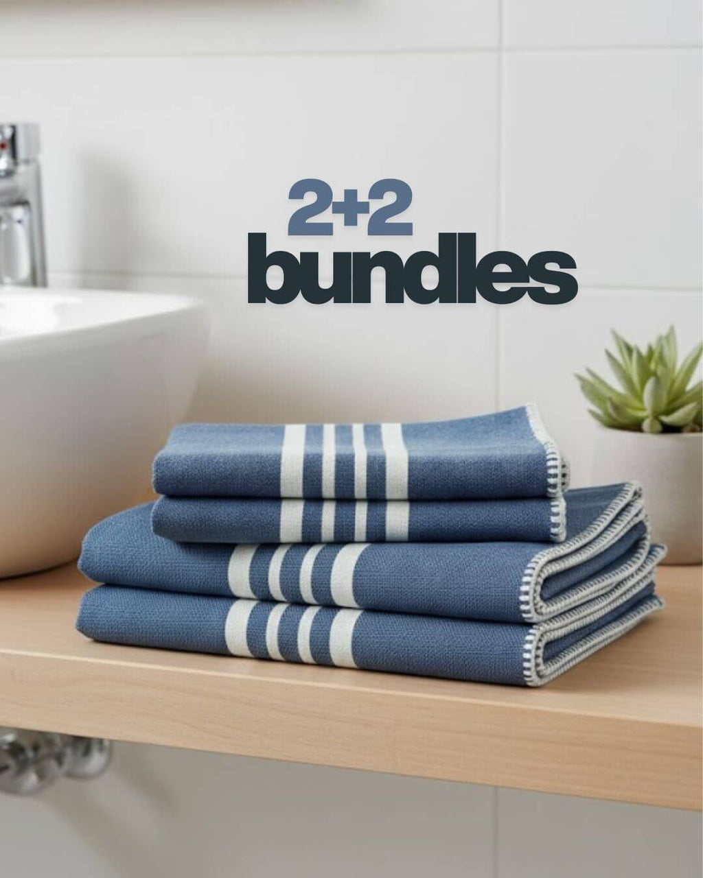 Farm House Turkish Towel without Fringe Bundle