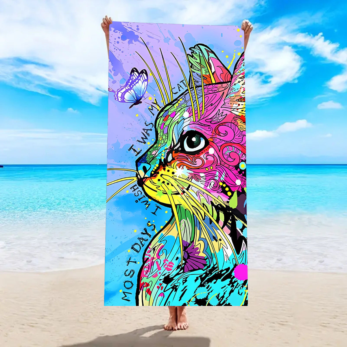 Quick-drying Microfiber Beach Bath Towel Double-sided Velvet