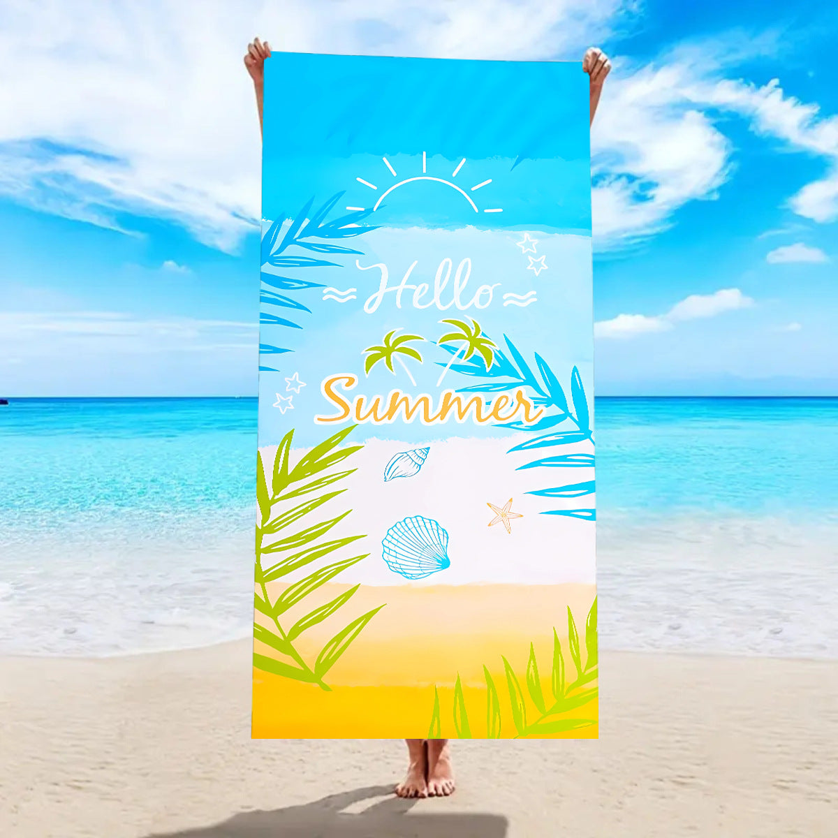 Quick-drying Microfiber Beach Bath Towel Double-sided Velvet