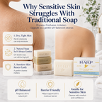 HARP® Fresh Sport Body Wash Bar – pH-Balanced, Soap-Free, 5 oz