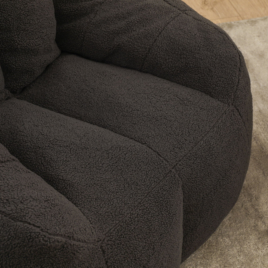 Comfy Bean Bag Chair With Memory Foam Filler, Tufted Soft