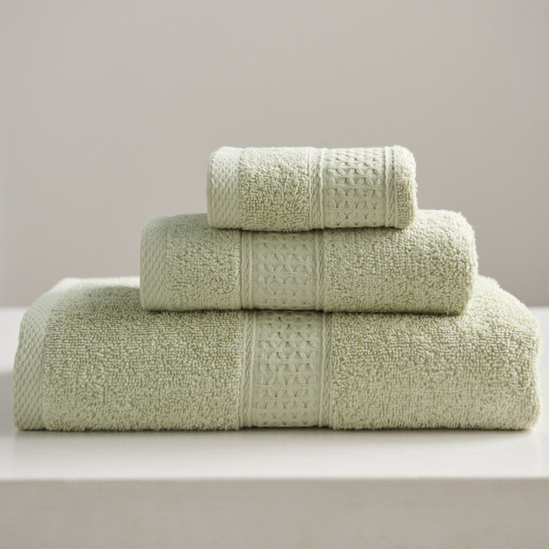 Minimalist Square Cotton Bath Towel Set