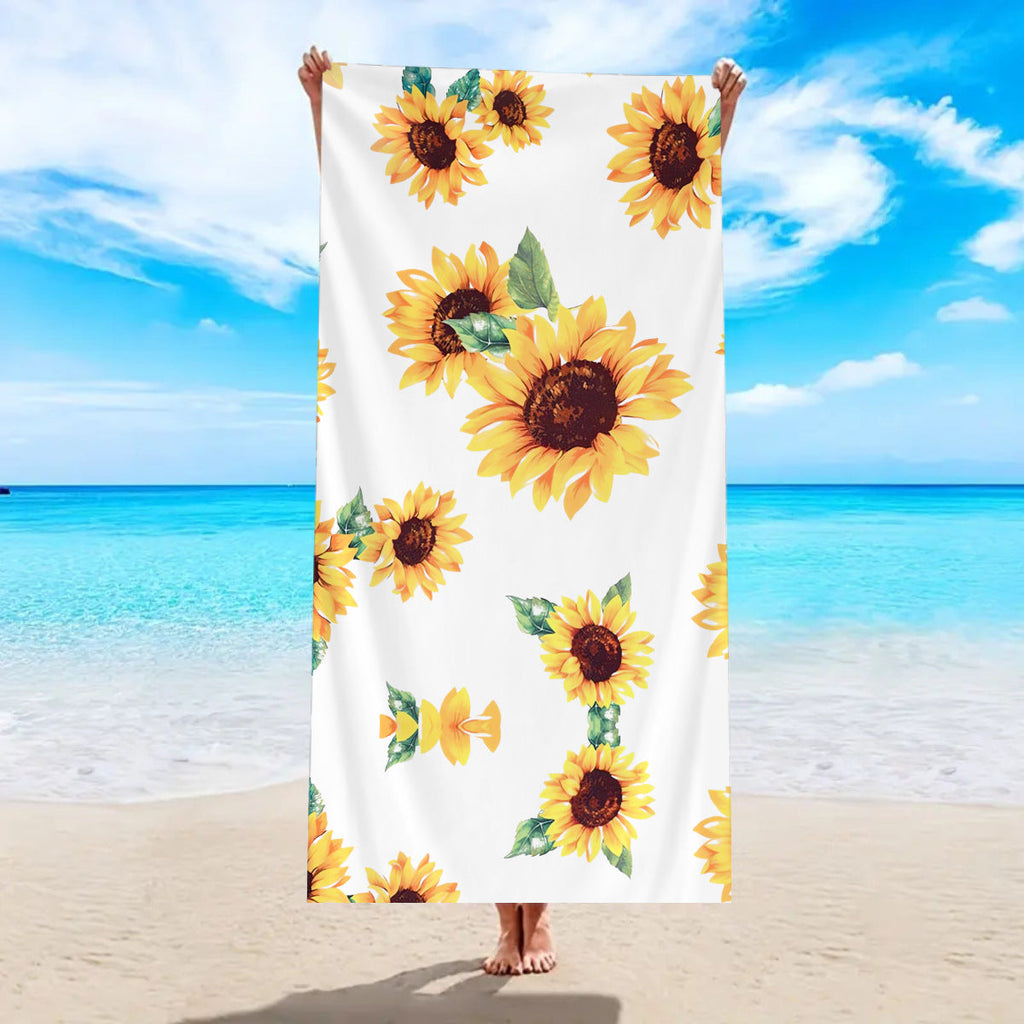 Quick-drying Microfiber Beach Bath Towel Double-sided Velvet