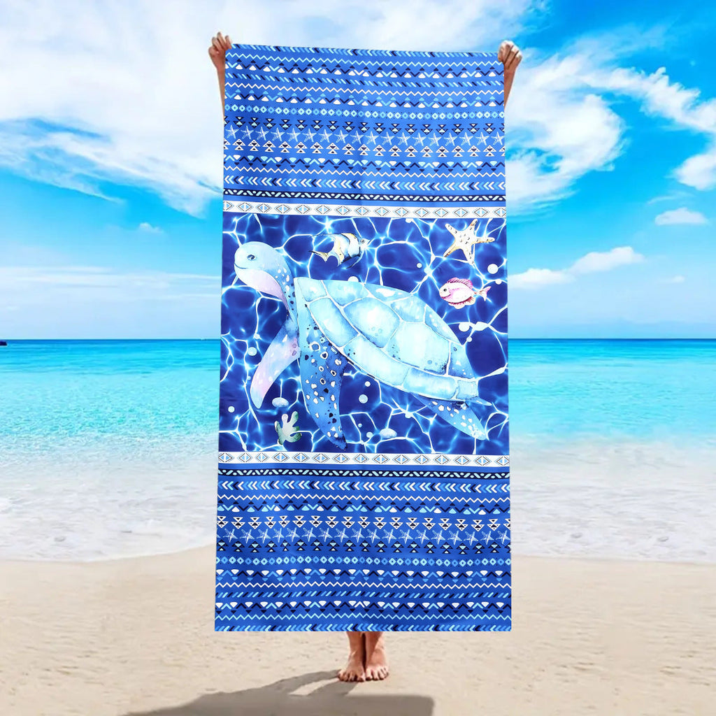 Quick-drying Microfiber Beach Bath Towel Double-sided Velvet