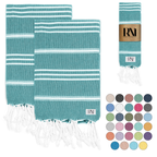 Istanbul Classic Turkish Hand Towel Set for Kitchen, Bath, Beach, Gym, Yoga and Travel
