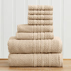100% Cotton Checkered Jacquard Bath Towel Set - Giuliana Collection