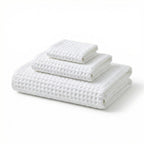 Cloud Waffle Geometry Bath Towel & Washcloth