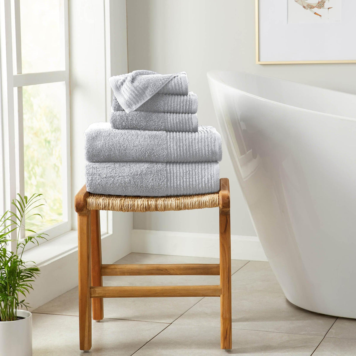 6 Piece Set Cotton Bath Towels - Kasper Collection