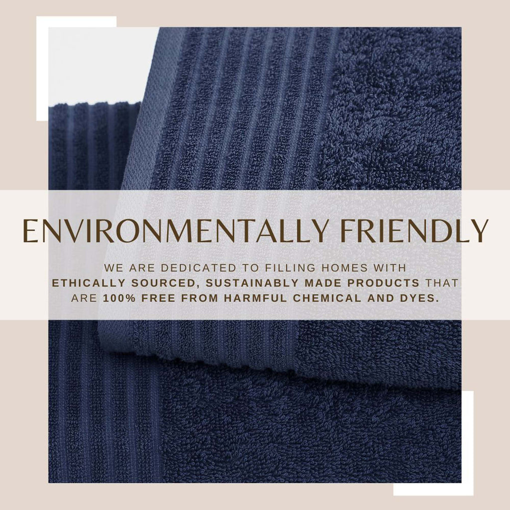 6 Piece Set Cotton Bath Towels - Kasper Collection