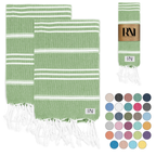 Istanbul Classic Turkish Hand Towel Set for Kitchen, Bath, Beach, Gym, Yoga and Travel