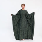 Leopard Print Batwing Maxi Dress(MA450)
