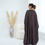 Leopard Print Batwing Maxi Dress(MA450)