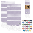 Istanbul Classic Turkish Hand Towel Set for Kitchen, Bath, Beach, Gym, Yoga and Travel