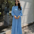 Pleated Tiered Maxi Dress(MS466)