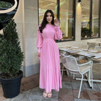 Pleated Tiered Maxi Dress(MS466)