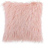 Soft Fur Polyester Cotton Pillow Covers Cushion Covers Luxury Soft Decorative Pillow Covers Home Decor Pillow Covers Living Room Bedroom Decorative Pillowcase Shaggy Fluffy Cover 45x45CM